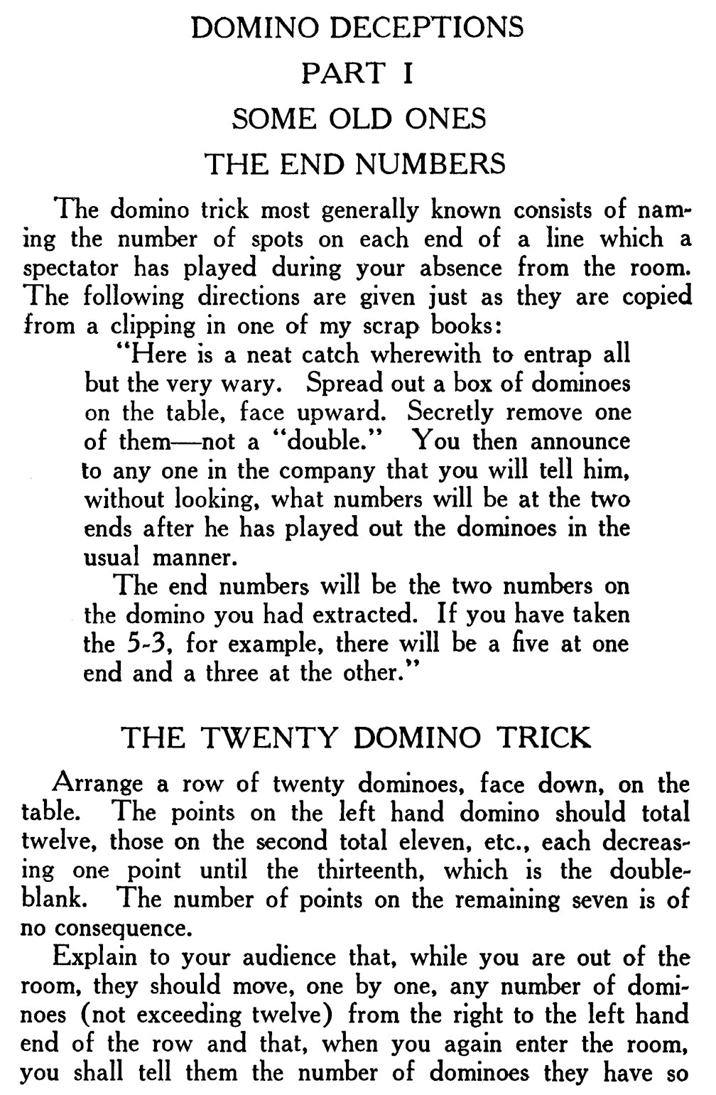 Domino Deceptions